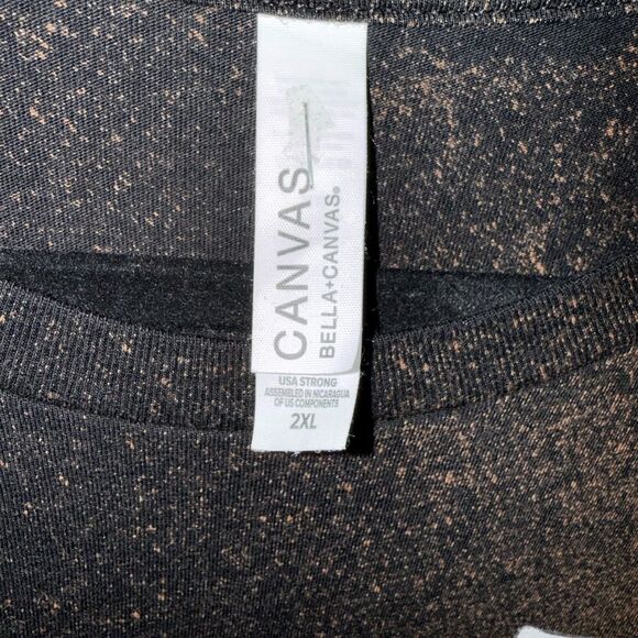 Bella Canvas Black and Brown Short Sleeve Tee with Graphic Design - Picture 2 of 3